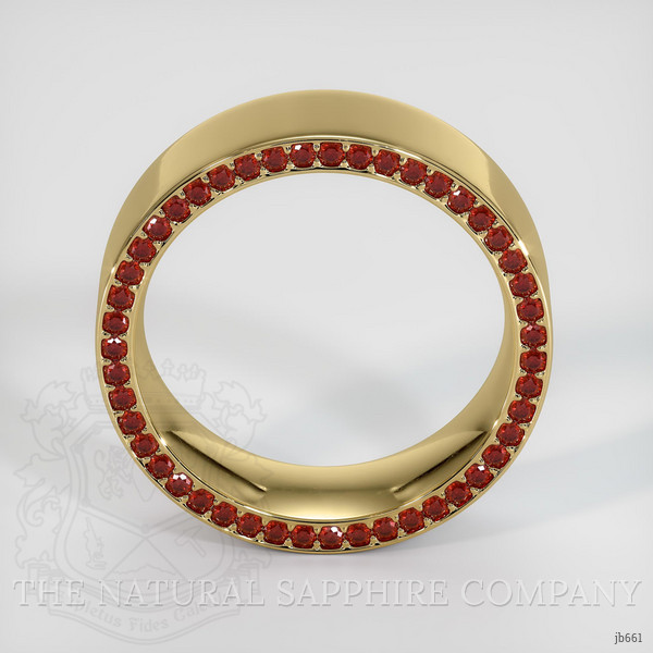 14K Yellow Gold Ruby Men's Wedding Band