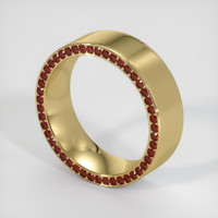 18K Yellow Gold Ruby Men's Wedding Band Image