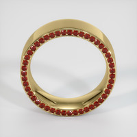 18K Yellow Gold Ruby Men's Wedding Band Image