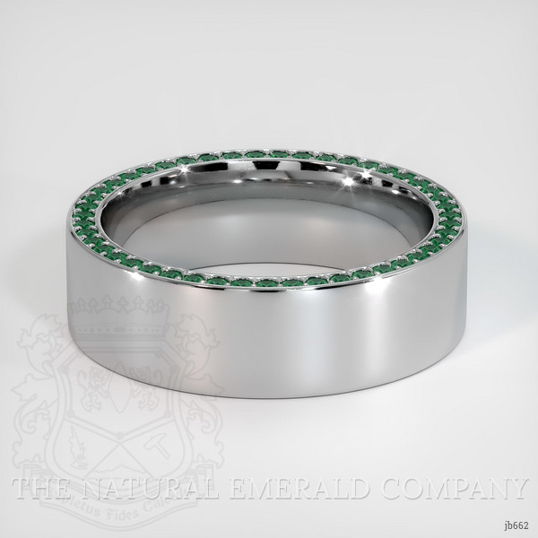 Platinum 950 Emerald Men's Wedding Band
