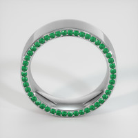 Platinum 950 Emerald Men's Wedding Band Image