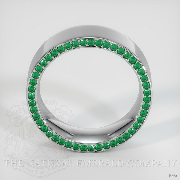 Platinum 950 Emerald Men's Wedding Band
