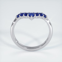 Platinum 950 Blue Sapphire Prong Wedding Band Image