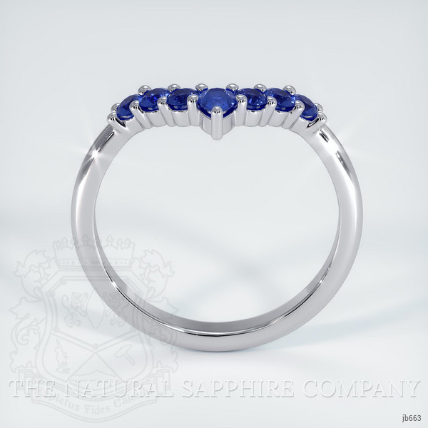 Platinum 950 Blue Sapphire Prong Wedding Band