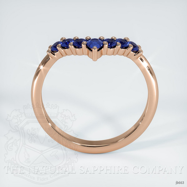 14K Rose Gold Blue Sapphire Prong Wedding Band