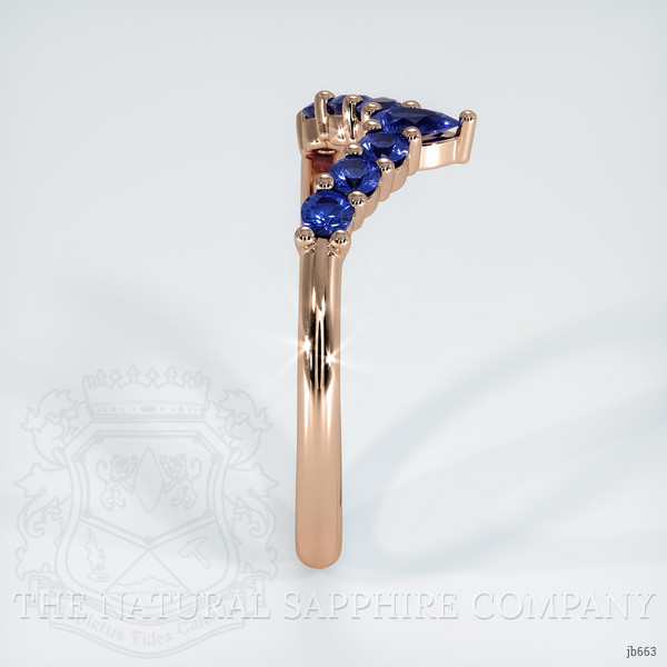 14K Rose Gold Blue Sapphire Prong Wedding Band