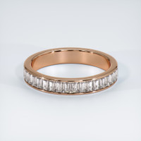 14K Rose Gold Diamond Channel Wedding Band Video