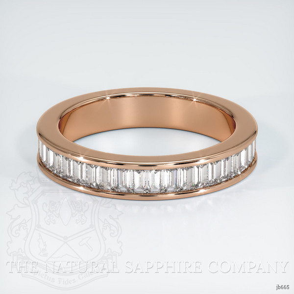 14K Rose Gold Diamond Channel Wedding Band