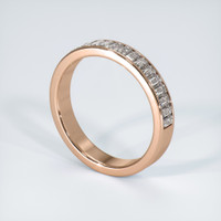 14K Rose Gold Diamond Channel Wedding Band Image
