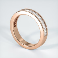 14K Rose Gold Diamond Channel Wedding Band Image