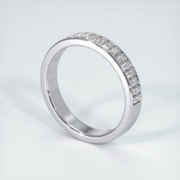 14K White Gold Diamond Channel Wedding Band Image