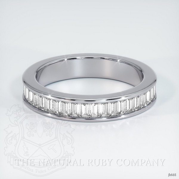 18K White Gold Diamond Channel Wedding Band