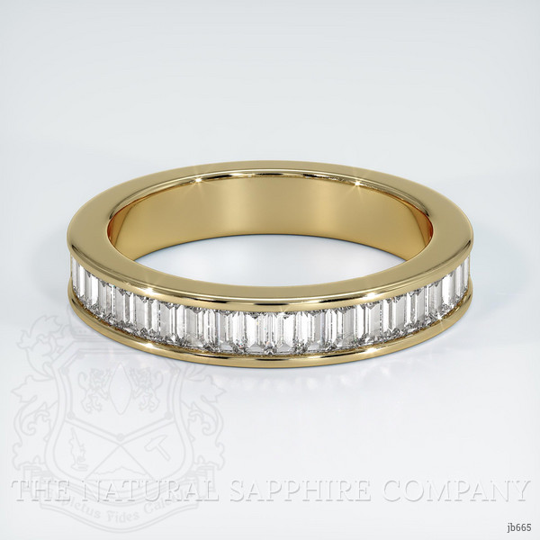 18K Yellow Gold Diamond Channel Wedding Band