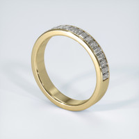 18K Yellow Gold Diamond Channel Wedding Band Image