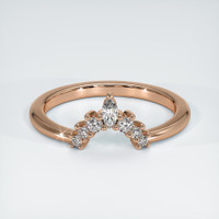 14K Rose Gold Diamond Prong Wedding Band Video
