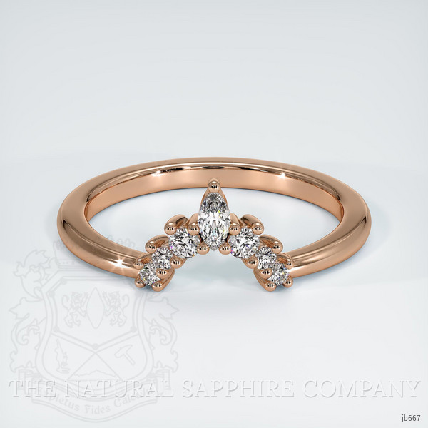 14K Rose Gold Diamond Prong Wedding Band