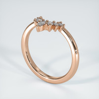 14K Rose Gold Diamond Prong Wedding Band Image