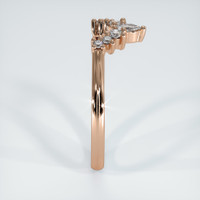 14K Rose Gold Diamond Prong Wedding Band Image