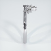 14K White Gold Prong Wedding Band Image