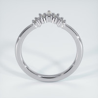 18K White Gold Diamond Prong Wedding Band Image