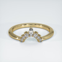 18K Yellow Gold Diamond and Diamond and Diamond Prong Wedding Band Video