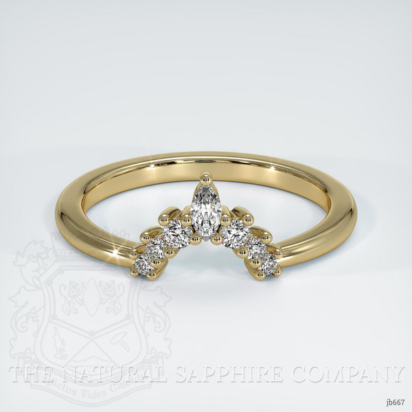 18K Yellow Gold Diamond Prong Wedding Band