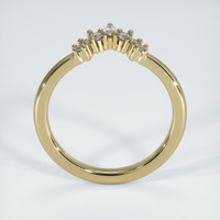 18K Yellow Gold Diamond and Diamond and Diamond Prong Wedding Band Image