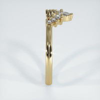 18K Yellow Gold Diamond and Diamond and Diamond Prong Wedding Band Image