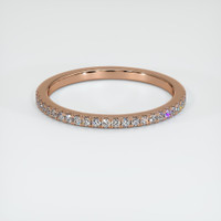 14K Rose Gold Diamond Pave Wedding Band Video