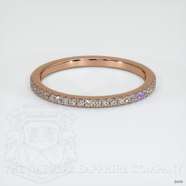 14K Rose Gold Diamond Pave Wedding Band