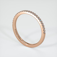 14K Rose Gold Diamond Pave Wedding Band Image