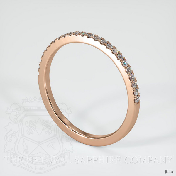 14K Rose Gold Diamond Pave Wedding Band