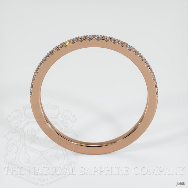 14K Rose Gold Diamond Pave Wedding Band