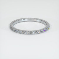 14K White Gold Diamond Pave Wedding Band Video