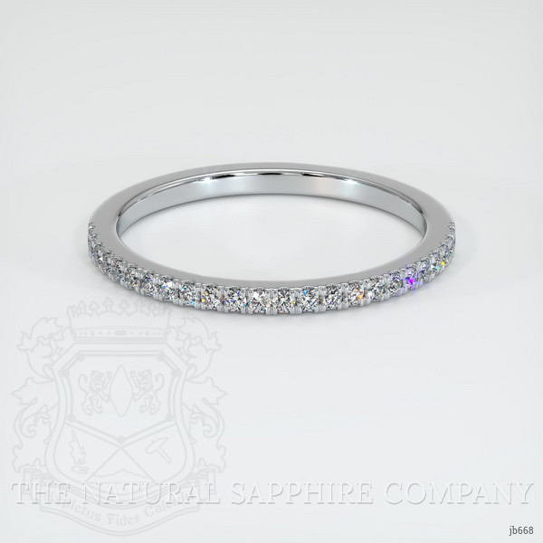 14K White Gold Diamond Pave Wedding Band