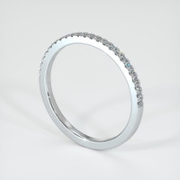 14K White Gold Diamond Pave Wedding Band Image