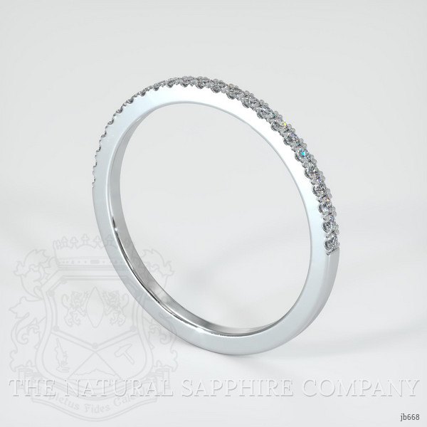 14K White Gold Diamond Pave Wedding Band