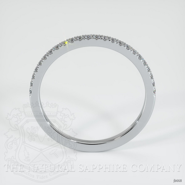 14K White Gold Diamond Pave Wedding Band