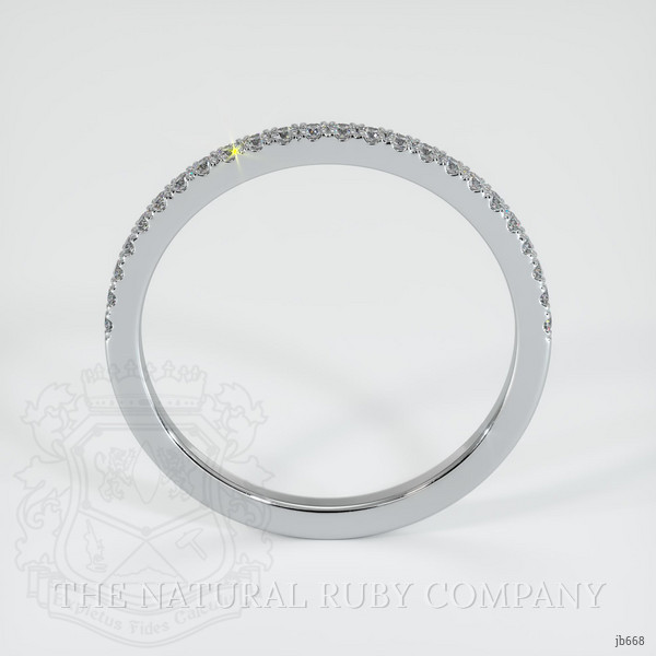 14K White Gold Diamond Pave Wedding Band