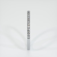 14K White Gold Diamond Pave Wedding Band Image