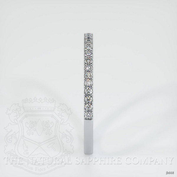 14K White Gold Diamond Pave Wedding Band