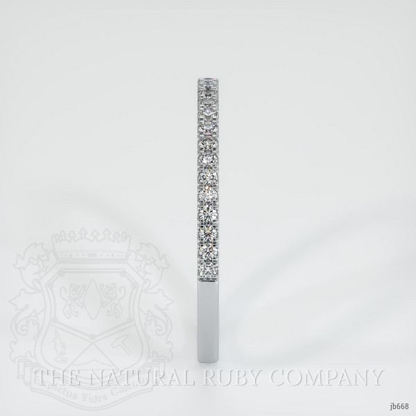 18K White Gold Diamond Pave Wedding Band