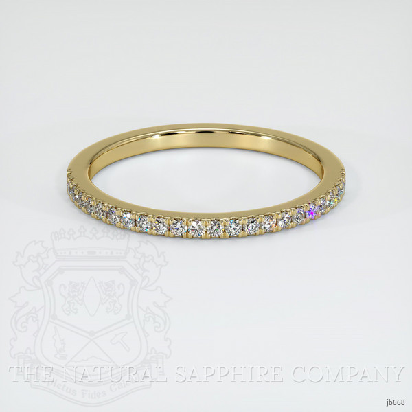 14K Yellow Gold Diamond Pave Wedding Band