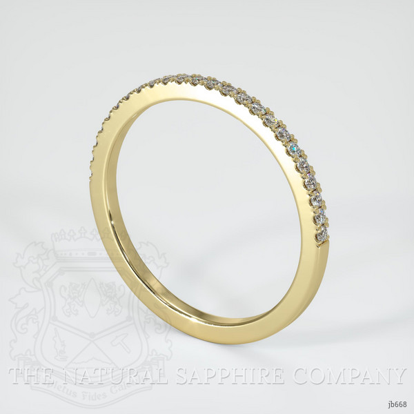 14K Yellow Gold Diamond Pave Wedding Band
