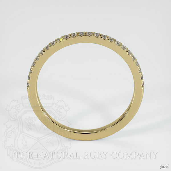 14K Yellow Gold Diamond Pave Wedding Band