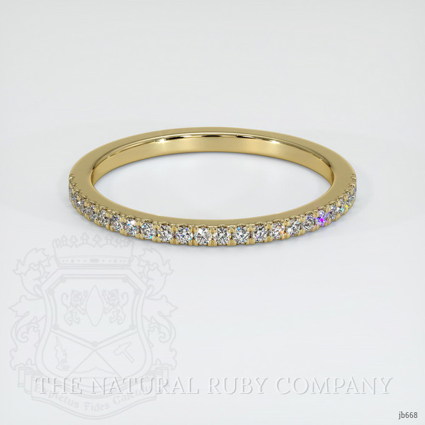 18K Yellow Gold Diamond Pave Wedding Band