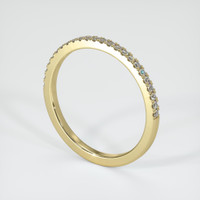 18K Yellow Gold Diamond Pave Wedding Band Image