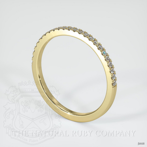 18K Yellow Gold Diamond Pave Wedding Band