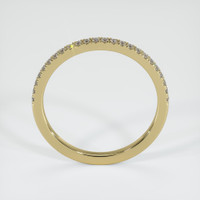 18K Yellow Gold Diamond Pave Wedding Band Image