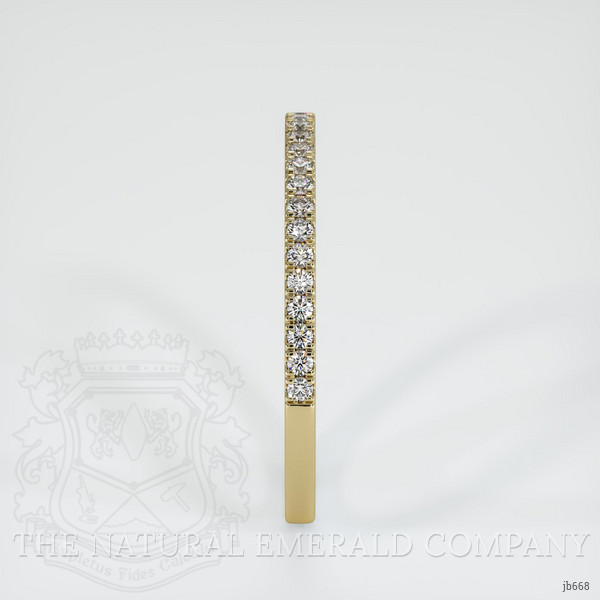 18K Yellow Gold Diamond Pave Wedding Band